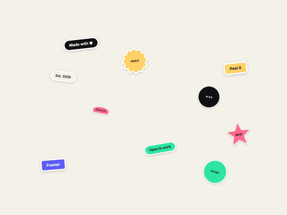 Sticker Board Framer component preview