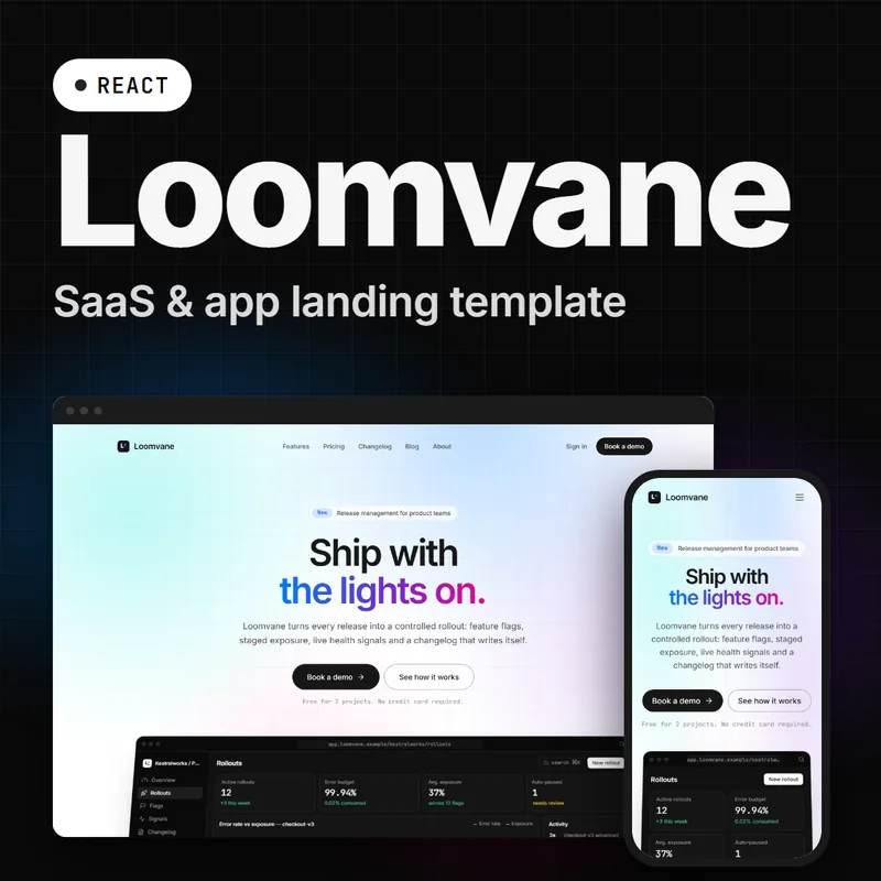 Loomvane React template preview